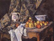 Stilleben with apples and peaches Paul Cezanne